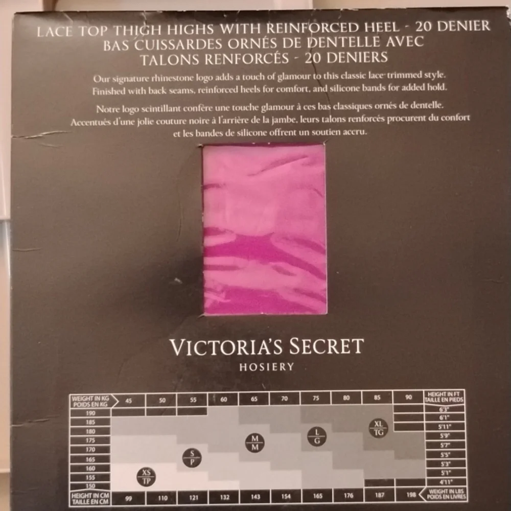 Victoria's Secret Pink Lace Top Hosiery